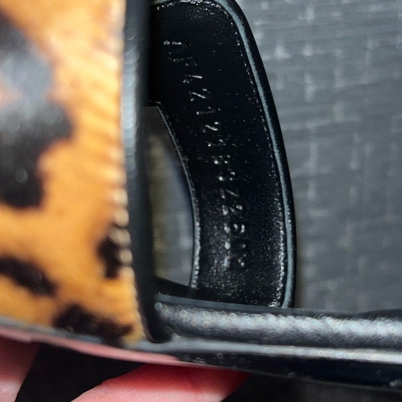 NIB Hermes Oasis Sandals Heels Leopard Print Pony Hair 38 - Picture 14 of 15